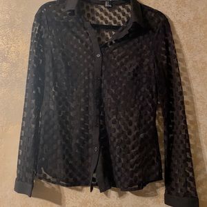 Fish net polka dot button down from forever 21.